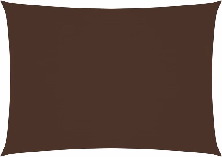 The Living Store Tenda da sole in tessuto Oxford rettangolare 3,5x4,5 m Marrone
