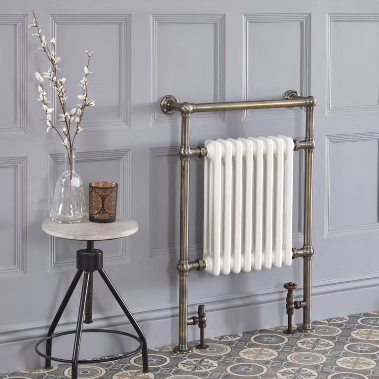 Termosaldavviette Elizabeth HudsonReed Design Tradizionale Ottone Spazzolato L: 93,0 cm, H: 62,0 cm, P: 15,5 cm, 540W