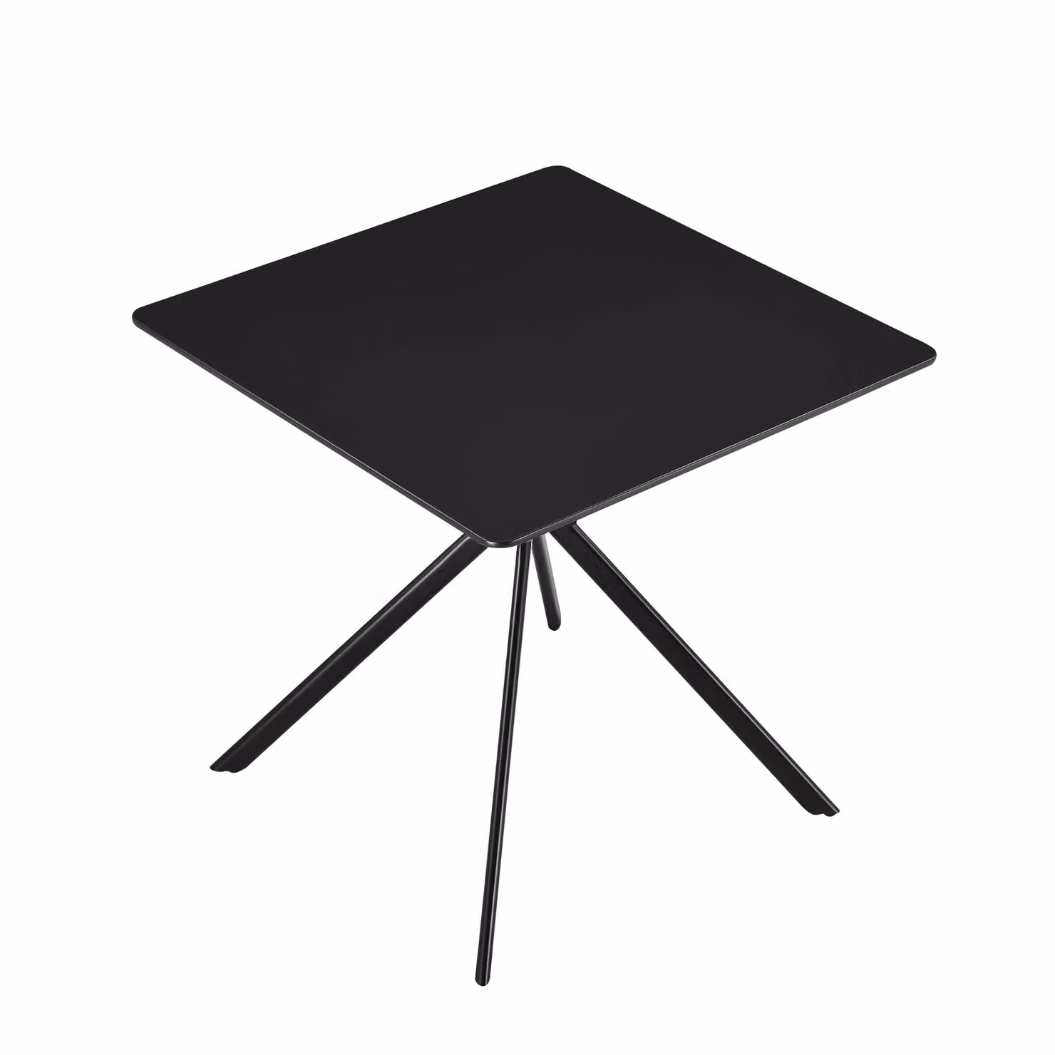 In And OutdoorMatch Elegante tavolo da pranzo Guiseppe - rettangolare - 78 x 78 cm - nero - MDF - design decorativo