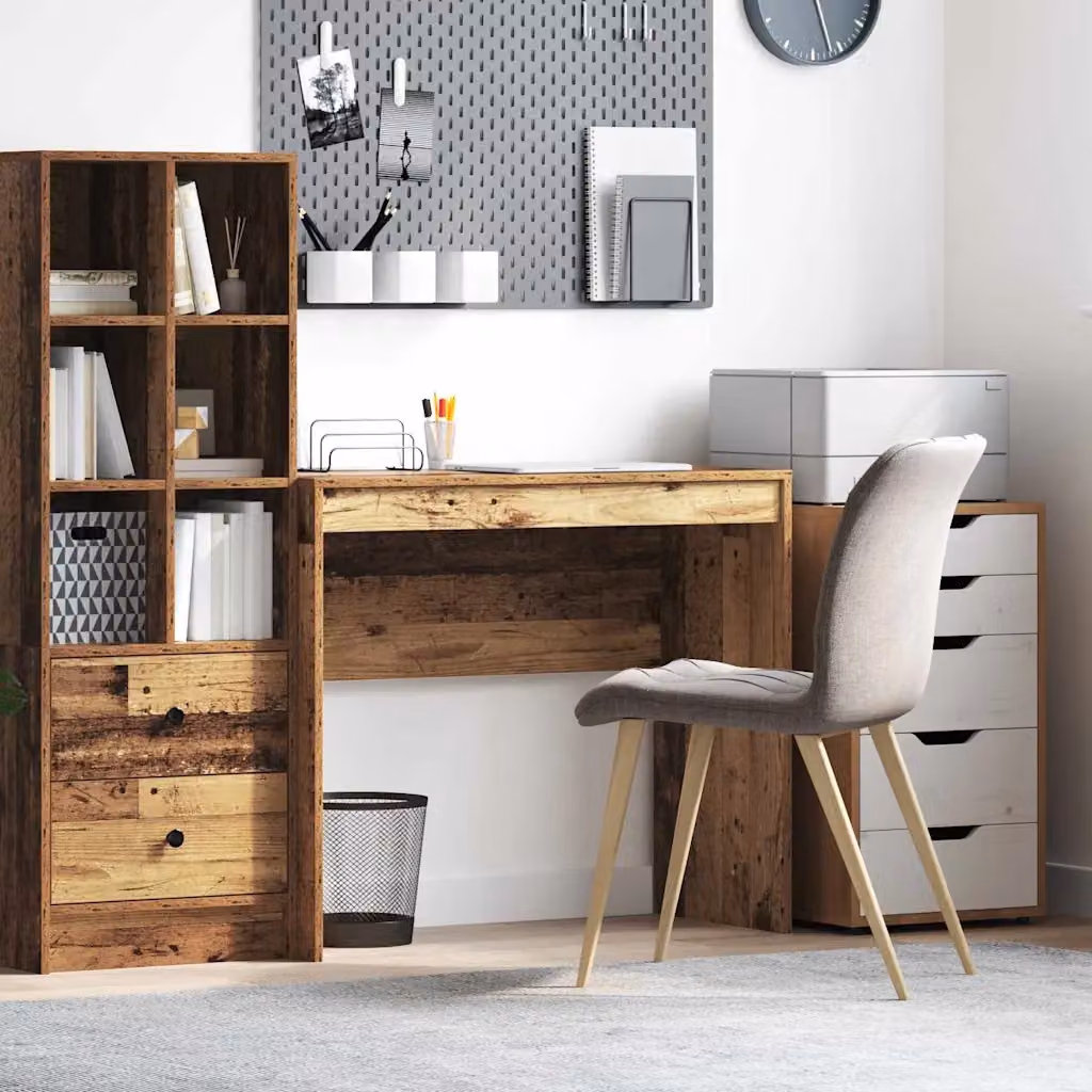 Scrivania vidaXL in legno marrone con design minimalista L: 90 cm, P: 40 cm, H: 76 cm