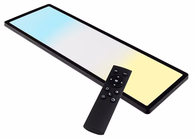 LUXULA, plafoniera a LED da incasso, 24 W, temperatura di colore regolabile a 3000 K, 4000 K e 6500 K (bianco caldo, neutro e freddo), colore nero, grado di protezione IP44, dimmerabile