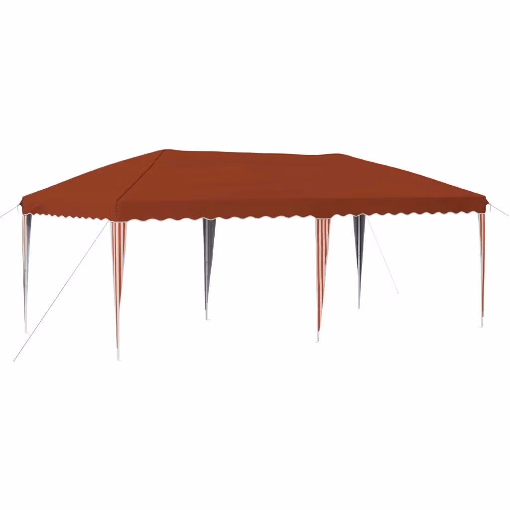 Gazebo pop-up per feste color terracotta con struttura in acciaio e poliestere L: 575 cm, P: 290 cm, H: 245 cm – 2