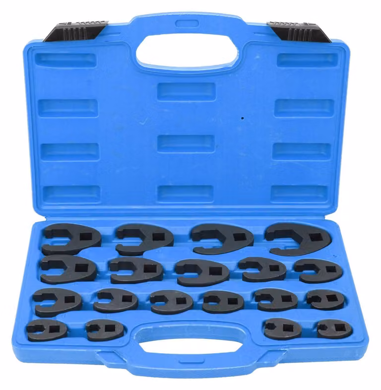Omgoods - Set di chiavi a bussola, 19 pezzi - Set di chiavi a bussola da 8 a 32 mm - Utensili manuali - Cassetta degli attrezzi - Acciaio Cr-Mo - Resistente e robusto - Chiave a bussola