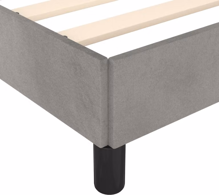 Giroletto senza Materasso Grigio Chiaro 200x200 cm Velluto