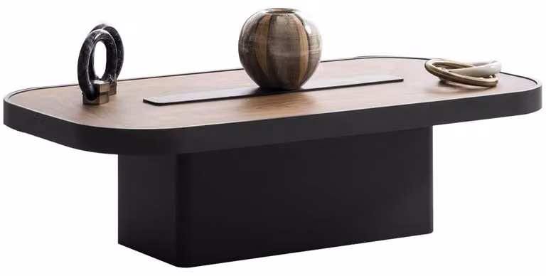 Rechteckiger Brauner Couchtisch Stilvolle Holztisch Metallrahmen