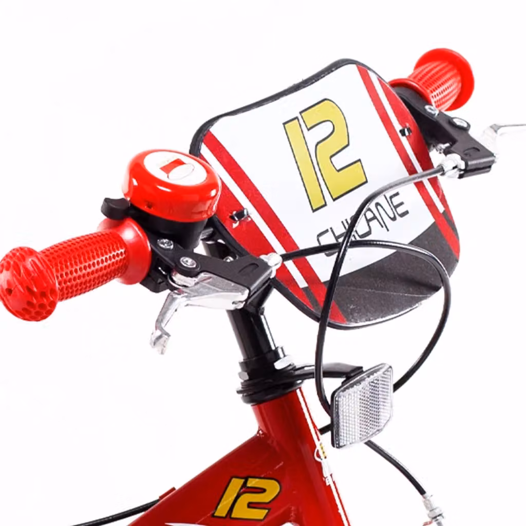 Bicicletta per bambini SCH Chicane 12 pollici in metallo, colore rosso, adatta per bambini tra 3 e 5 anni con altezza tra 85 e 105 cm – 2