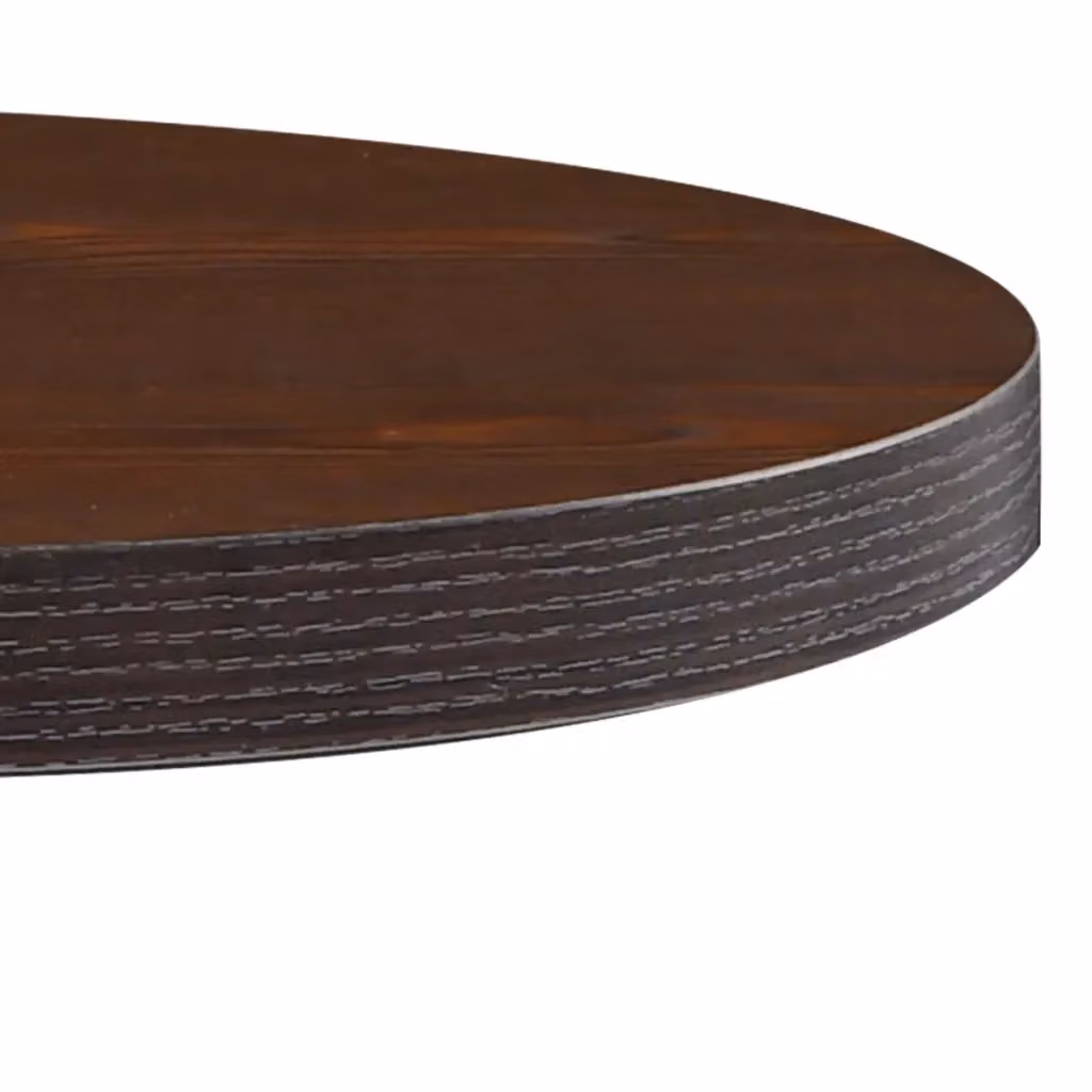 Tavolo da bistrot rotondo vidaXL in MDF e metallo marrone e nero L: 60 cm, H: 75 cm – 2