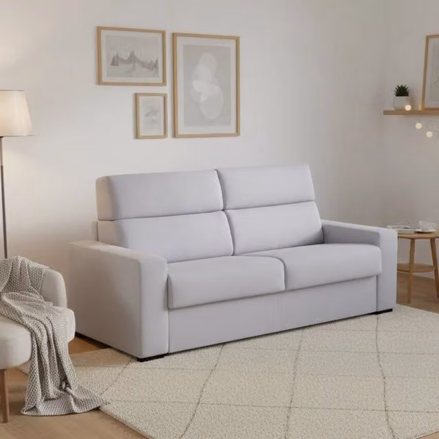 Divano Letto Casabona 2 Posti Moderno con Copertura Sfoderabile Grigio L: 180 cm, P: 95 cm