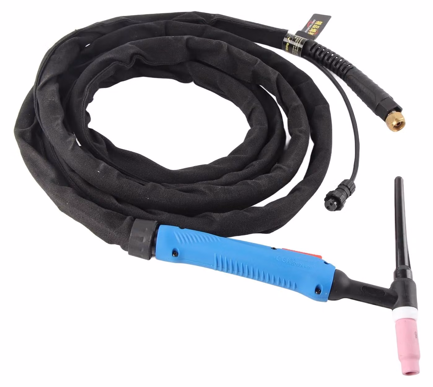 Saldatrice TIG con torcia flessibile e 4 ugelli, cavo da 13,1 metri