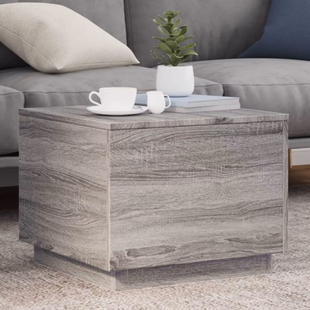 Maison Exclusive - Tavolino con luci LED Grigio Sonoma 50x50x40 cm