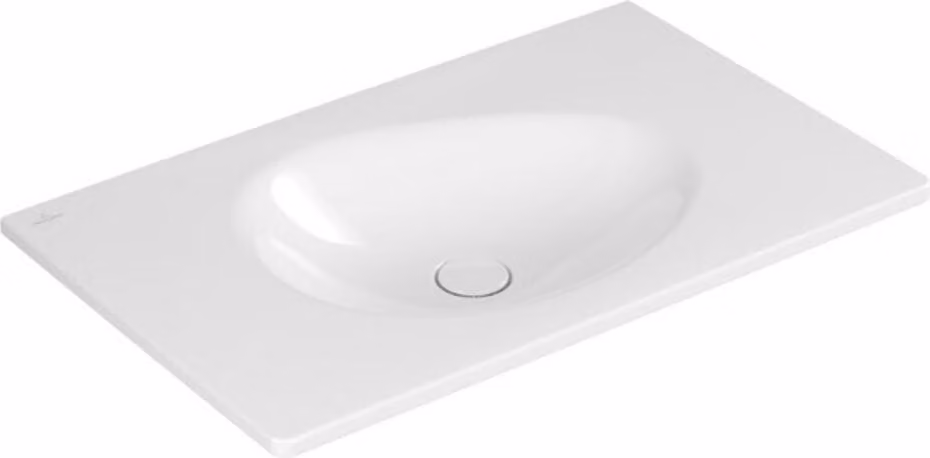 V&B mobile lavabo Antao 80x50cm, angolare, senza sfioratore, bianco C-plus