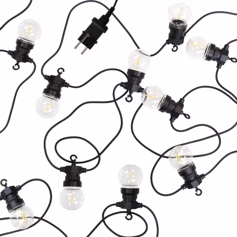 Ghirlanda per interni/esterni con calde lampadine dai colori retrò