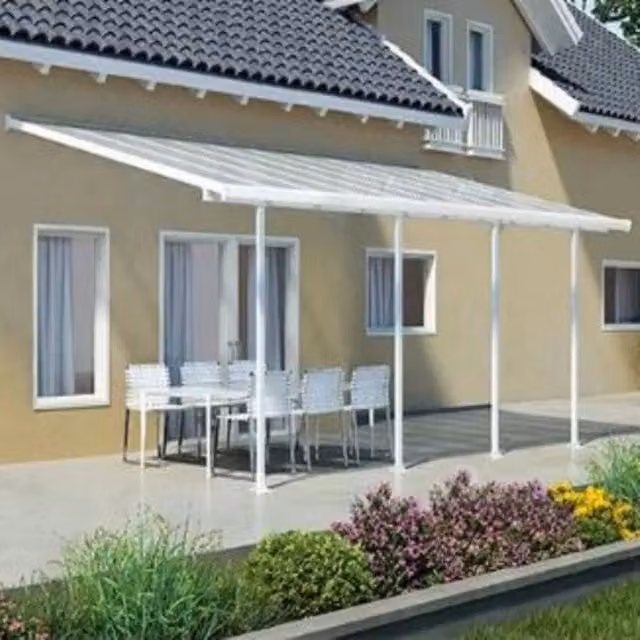Copertura per terrazza Couv'Terrasse FERIA Palram in policarbonato e alluminio, Bianco, L: 6 m x P: 3 m – 1