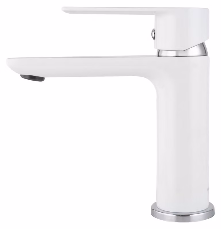 Miscelatore per lavabo MIXXUS PREMIUM ALEX 001, bianco e cromato