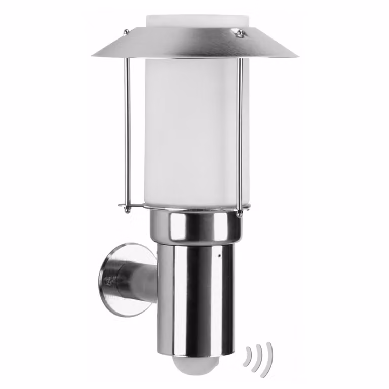 Albert Leuchten Tea applique da esterni con sensore TEA, Alluminio / Grigio / Zincato, Acciaio Inox, Moderno
