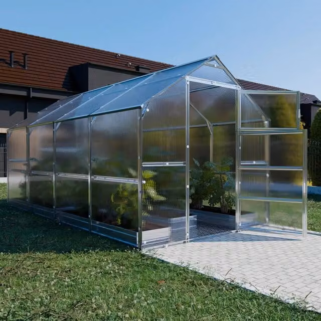 Serra da giardino KLASIKA BERNARD con rivestimento in policarbonato trasparente, L: 4 m, P: 2,35 m – 1