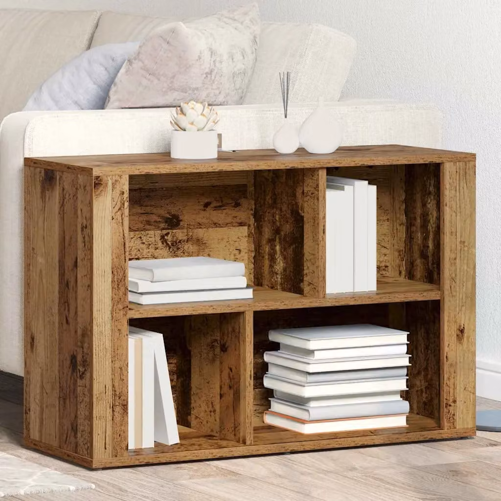 Credenza vidaXL in legno vecchio marrone stile rustico L 80 cm, P 30 cm, H 53 cm