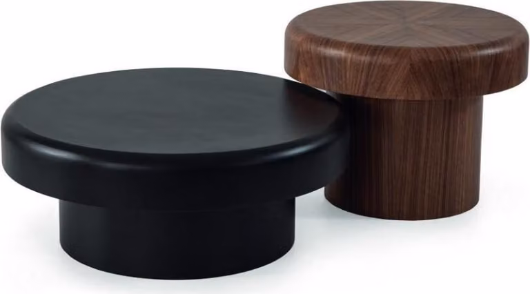 Modern Couchtisch Set 2x Couchtische Wohnzimmer Holz Möbel Designer