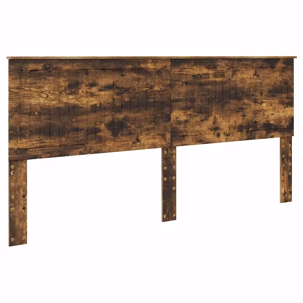 Testiera decorativa moderna vidaXL in legno multistrato color rovere fumè, L: 203 cm – 2