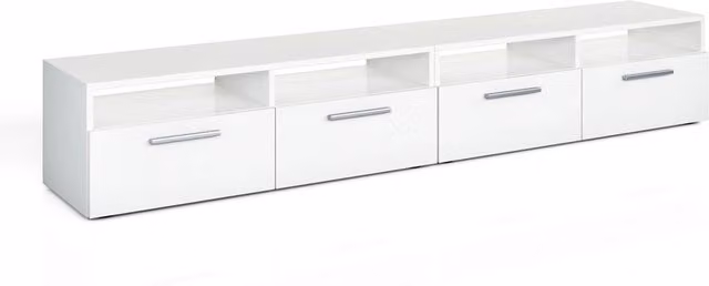 Mobile TV Diego Vicco Bianco Moderno L: 190 cm, P: 38 cm, H: 33,2 cm