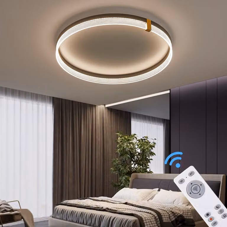 Lampada da soffitto a LED con controllo remoto o tramite app per smartphone. Colore e intensità della luce regolabili. Modello: TY4567-6Y