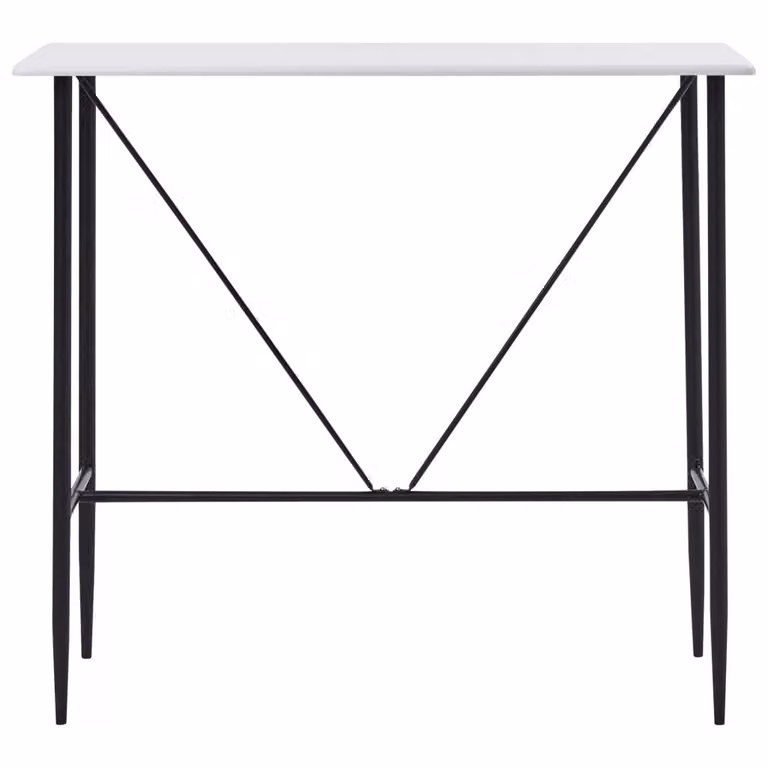vidaXL Tavolo da bar bianco 120 x 60 x 110 cm MDF