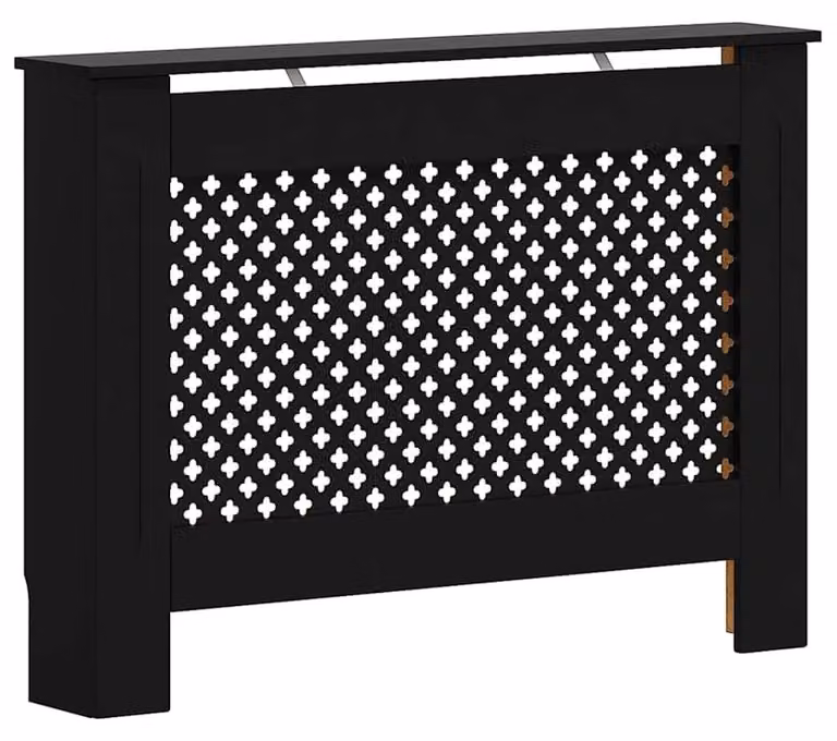 Solidchoice - Rivestimento per radiatore, colore nero, dimensioni 112 x 19 x 81,5 cm, realizzato in MDF
