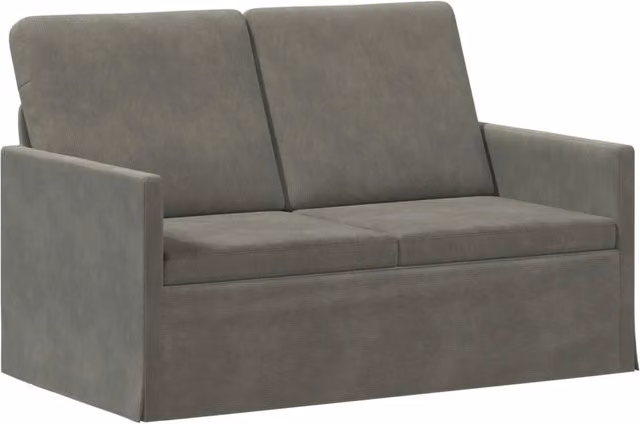 Divano a 2 posti moderno vidaXL in tessuto grigio con struttura in metallo L/P/H: 130 x 81 x 82 cm – 1