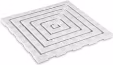 Pedana doccia quadrata Giganplast bianca anti slip L/P: 60 x 60 cm