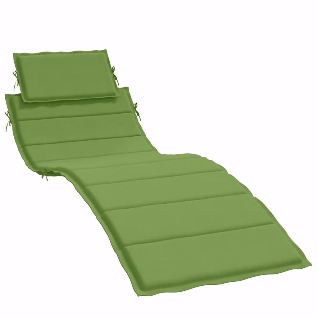 Cuscino per Lettino Prendisole Verde Mélange 186x58x4cm Tessuto