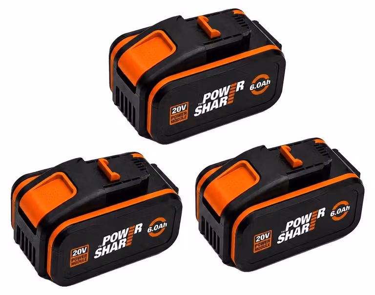 Batteria ricaricabile, capacità di 6000 mAh, compatibile con utensili senza fili, Worx 6AhX3