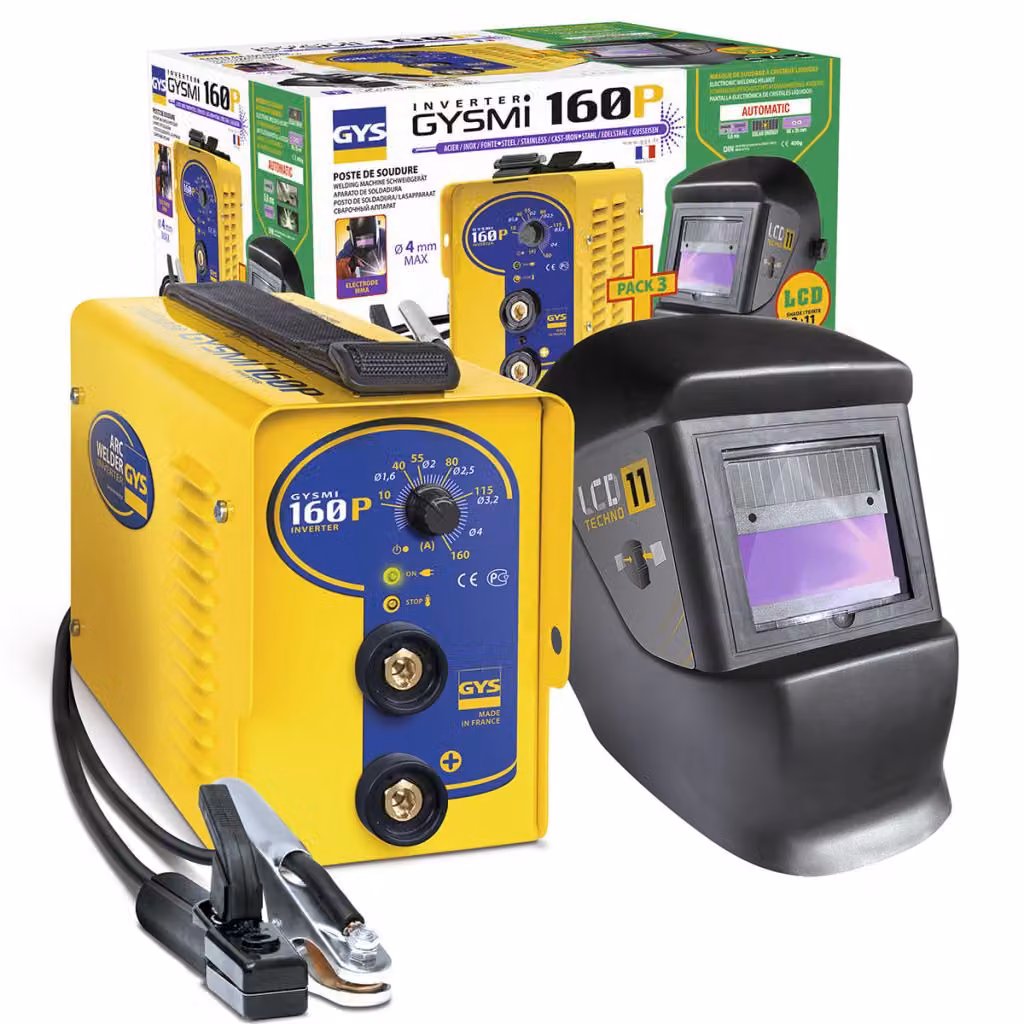 GYS Inverter di saldatura ad elettrodi GYSMI 160P con LCD Techno 11 10-160 A