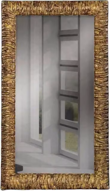 Specchiera rettangolare moderna colore oro 74 x 120 x 3 cm - Mobili 2G