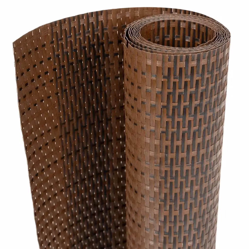 Paravento da balcone vidaxl in polyrattan marrone e nero L: 1000 cm, H: 90 cm – 2