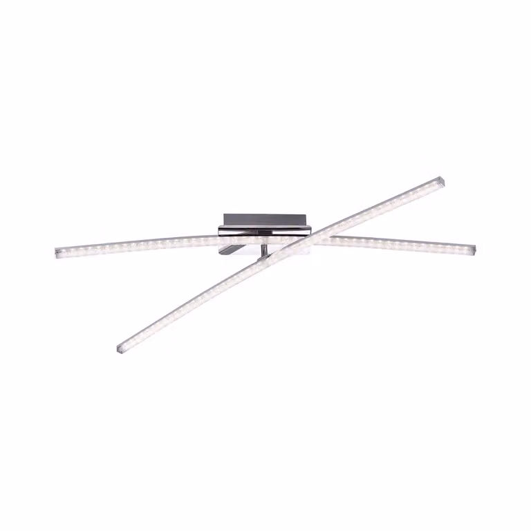 Plafoniera a LED, cromata, orientabile, H 11 cm