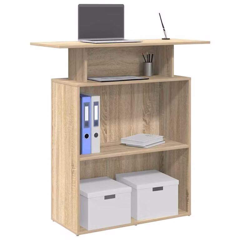 Scrivania per reception vidaXL in legno color marrone L: 100 cm, P: 40 cm, H: 104 cm