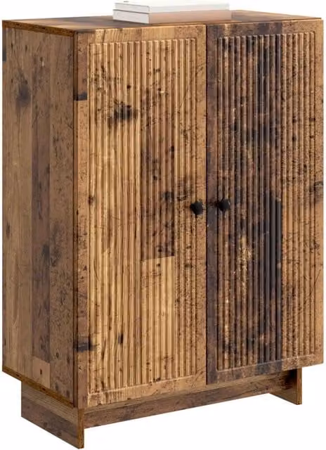 Credenza Buffet in Legno Antico Marrone Design In L/P/H: 66 x 34,5 x 90 cm