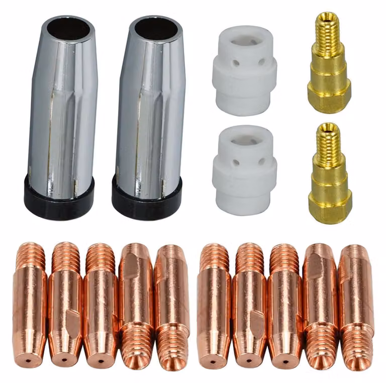 Elettrodi di contatto MIG MAG, modello M6, diametro 0,9 mm, codice 140.0169, confezione da 16 pezzi