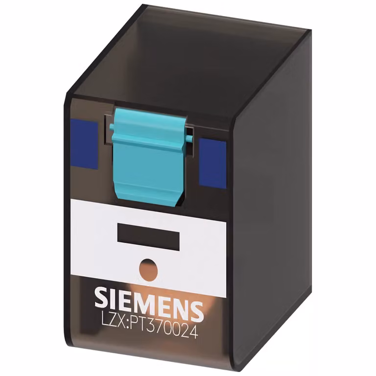 Relè a innesto Siemens, 3 contatti in scambio, 24V DC, 10A, B=22,5mm, anche per presa LZS LZX:PT370024