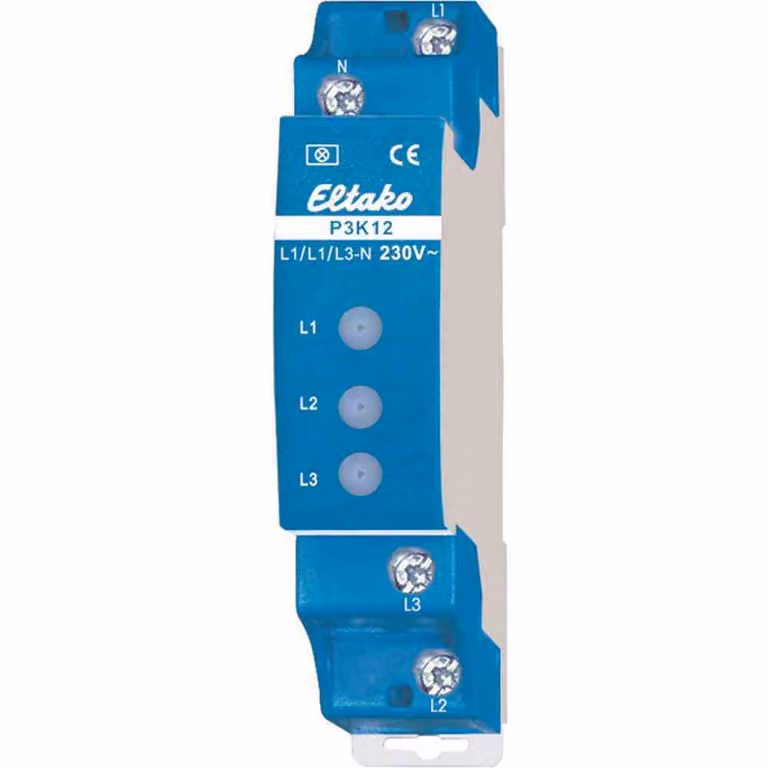 Lampada di controllo di fase Eltako 3xLED rt P3K12-230V