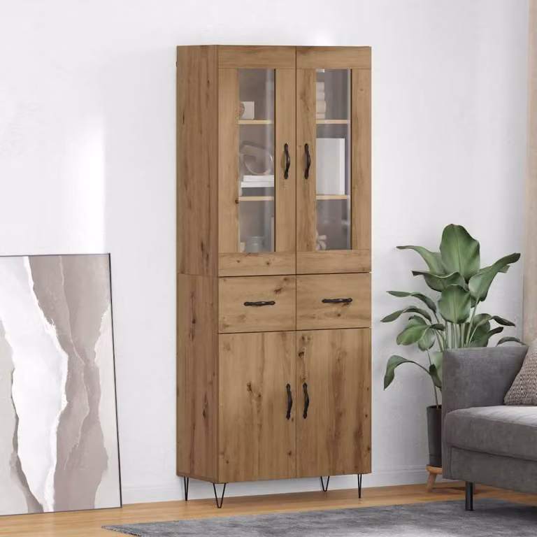 vidaXL Credenza Rovere artigianale 69,5 x 34 x 90 cm