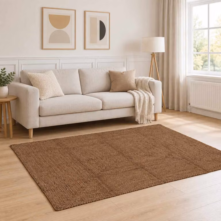 vidaXL Tappeto da Area Grigio 140 x 200 cm Juta