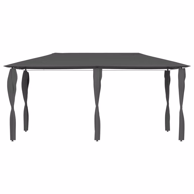 Gazebo con Montanti Rivestiti 2,98x5,3x2,59m Antracite 160 g/m²