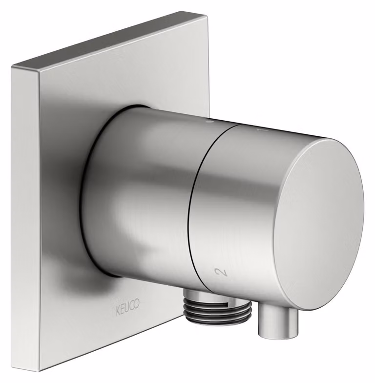 KEUCO IXMO Vanne d'inversion à encastrer 3 consommateurs, raccord de flexible avec poignée Comfort, sans arrêt, rosace carrée, 59548061102, 59548061102