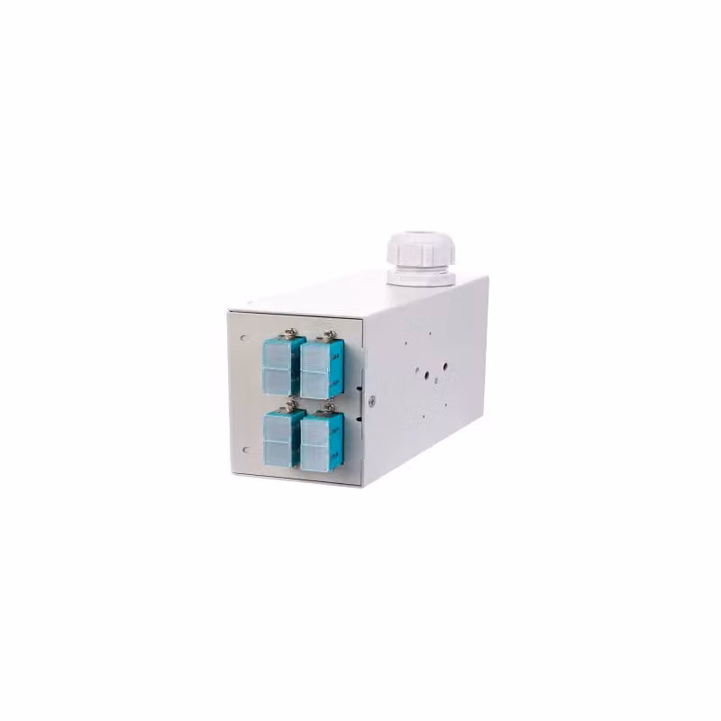 Metz Connect OpDAT REG K splice 4xSC-D (aqua), OM3,mit Crimpsplicehalter FO splice box