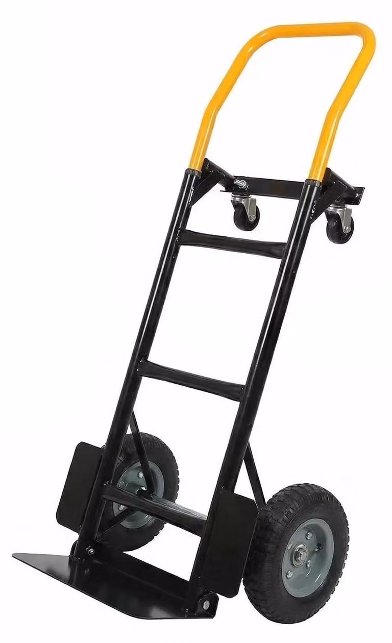 Carrello pieghevole per il trasporto - Carrello manuale - Struttura in acciaio resistente - Capacità di carico: 136 kg - Versatile e adatto a diversi usi - Pieghevole per un facile stoccaggio - Colore: nero