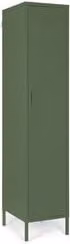 Armadio CAMBRIDGE Bizzotto con 1 anta battente Verde, stile industrial in metallo opaco, Larghezza: 45 cm