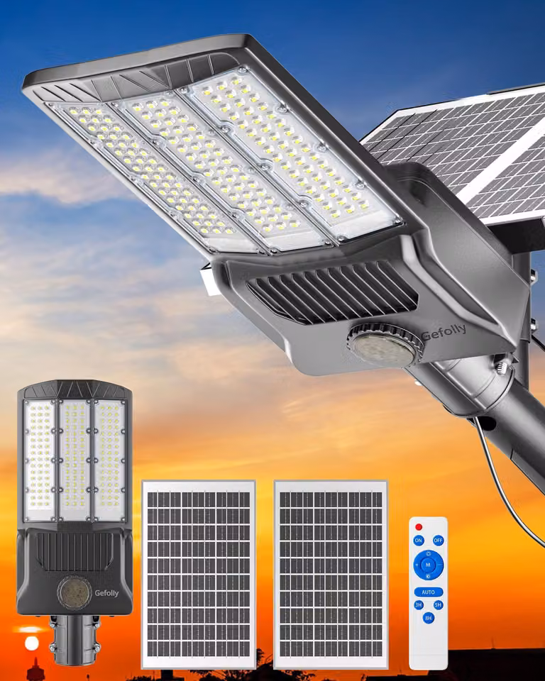 Faretto LED solare, 144 LED, 6500K, grado di protezione IP67, impermeabile, autonomia 30 ore