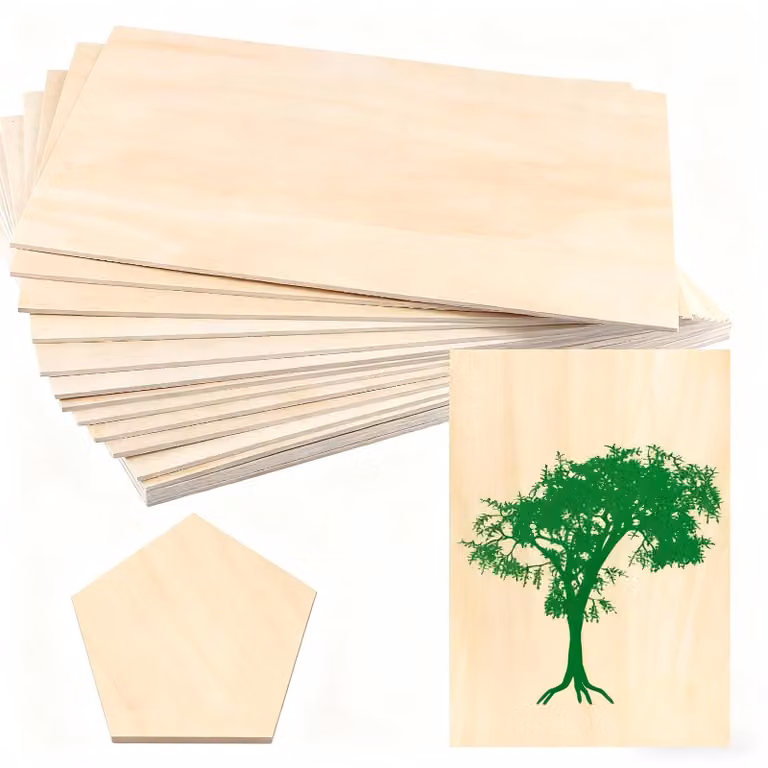 12 pannelli in legno A4, dimensioni 300x200x3 mm, non trattati, ideali per progetti fai-da-te