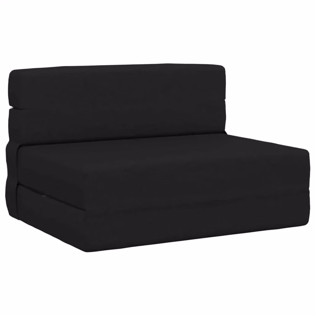 Divano Letto Pieghevole Moderno vidaXL in Tessuto Nero L: 100 cm, P: 80 cm, H: 60 cm – 2